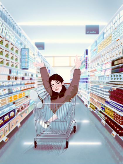 Supermarket girl